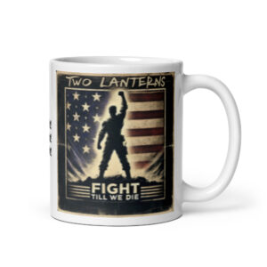 White glossy mug - Fight Fight Fight, Cover Art